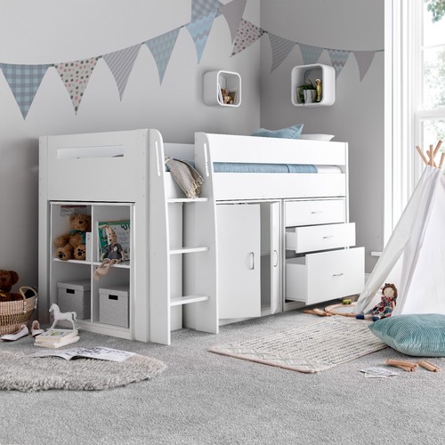 Lacy white wooden mid sleeper - mid,