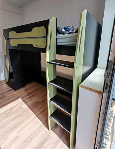 Single children bed - single, high