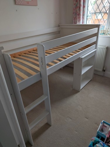 White wooden children mid - white,