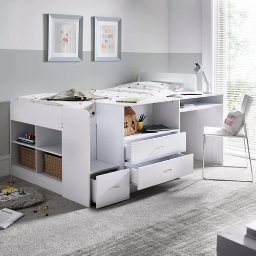 Millie white storage mid - white,