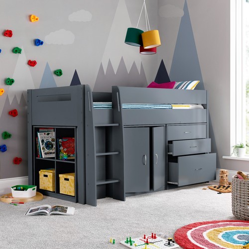 Lacy grey storage mid sleeper - grey,